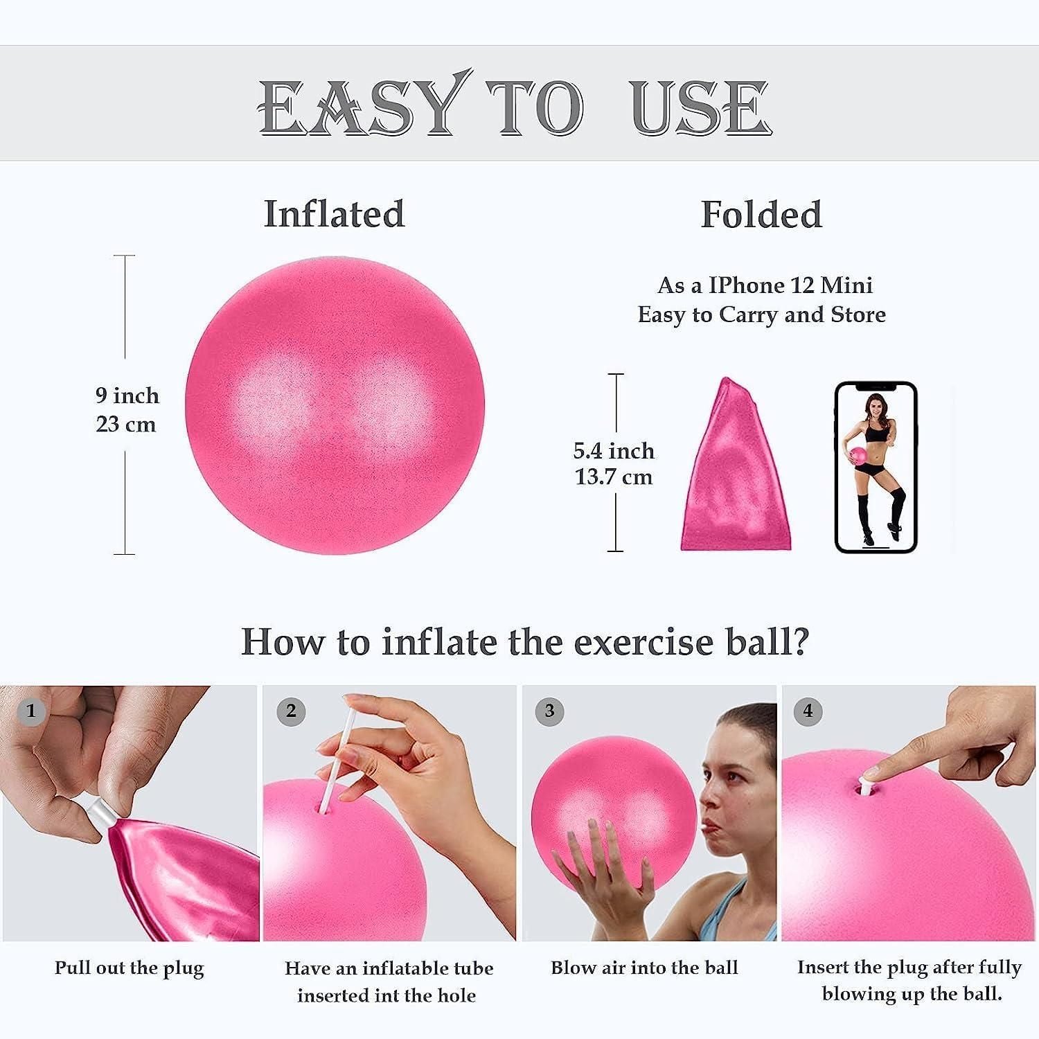 Mini Pilates Yoga Ball – Anti-Burst PVC Exercise Tool
